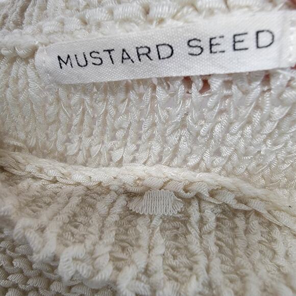 Mustard Seed Womens Crocheted Sweater Neon Aztec Tribal Print Long Sleeve Small - Picture 5 of 7